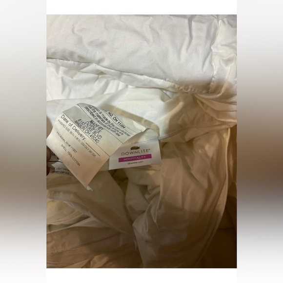 New Downlite Duvet Twin White Down Comforter Medium Weight Cotton - Picture 2 of 4